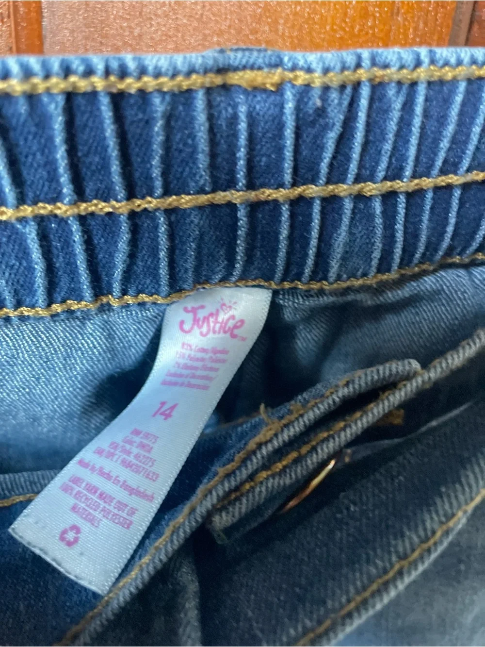 Justice girls size 14 jeans